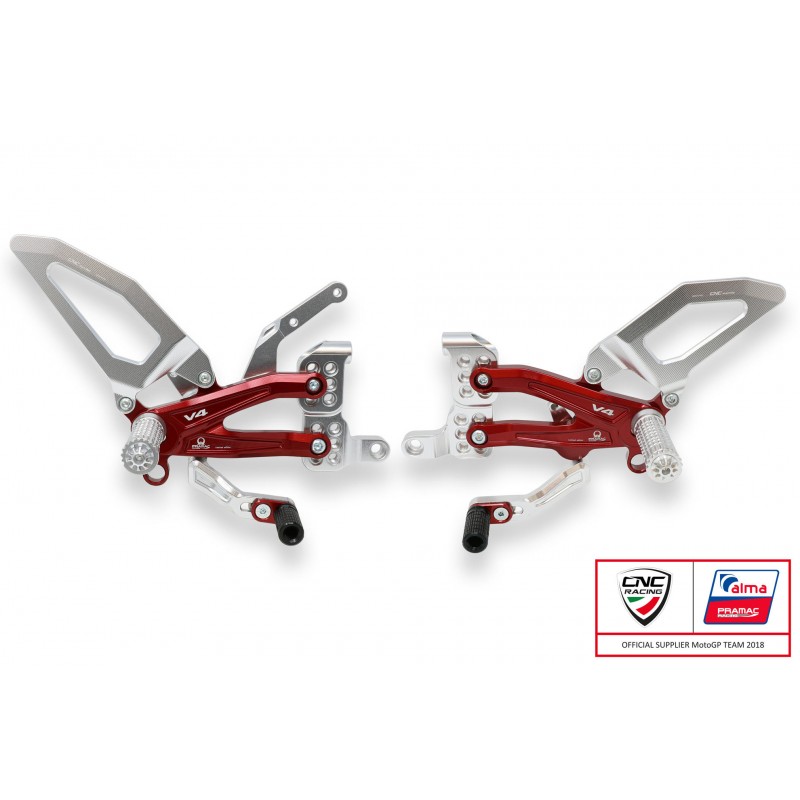 CNC Racing PRAMAC RACING LIMITED EDITION RPS EASY Adjustable Rearset for the Ducati Panigale V4 / S / Speciale / R CNC Racing PRAMAC RACING LIMITED EDITION RPS EASY Adjustable Rearset for the Ducati Panigale V4 / S / Speciale / R